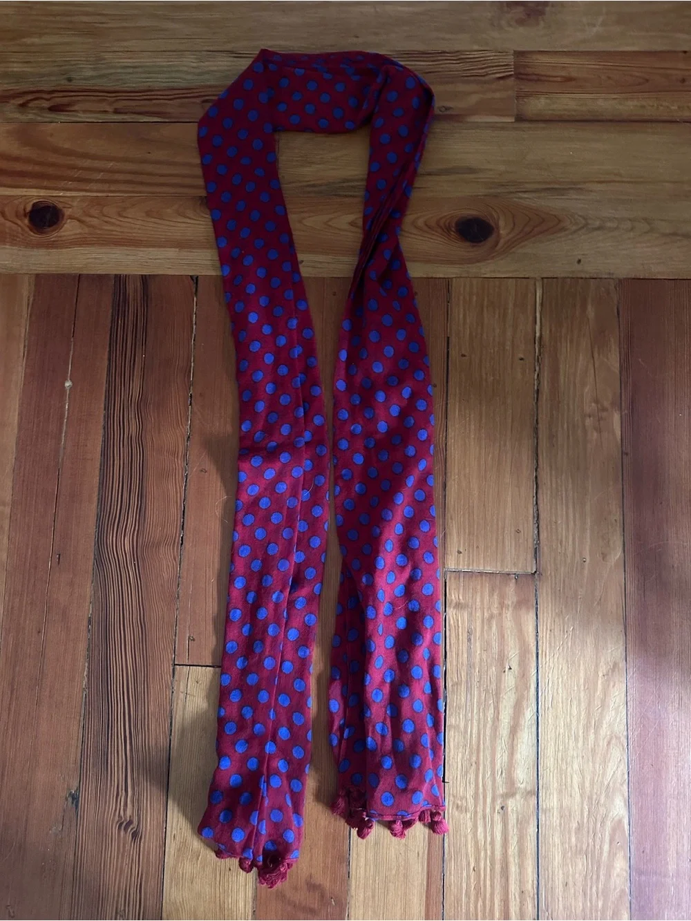 Red Polka Dot Lightweight Scarf